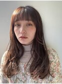 ローレイヤーロング × ブラウンベージュ/10代.20代.30代