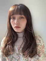 エアー 青山(AIR) ローレイヤーロング × ブラウンベージュ/10代.20代.30代