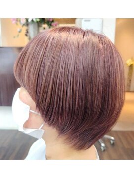 エノモト(ENOMOTO) スカーレットマッシュショート×白髪ぼかしカラー30代40代