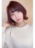 大人かわいい切りっぱなしボブ
