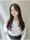 □ 韓国大宮顔周りレイヤーカットウルフカットワンホンヘア