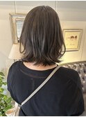 透明感ハイライト&ダークグレージュカラー&ボブ