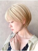 前下がりショートカットひし形ショートボブ前髪あり20代30代40代