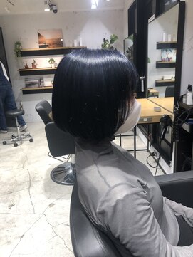 エイト 藤沢店(EIGHT fujisawa) ボブ×ネイビーブルー【藤沢】