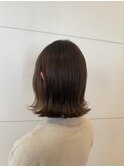 外はねスタイル インナーカラー 前髪ハイライト