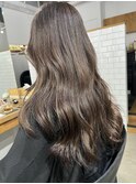 明るい白髪染め 白髪ぼかし ロングレイヤー