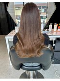 20・30代 スモーキーベージュ髪質改善カラー