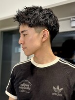 ロンドアンメゾン 原宿(Lond un Maison.) men'sスパイキーショートブルーブラックメンズブリーチなし