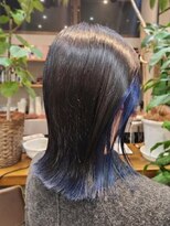 アヴァロンテ アットウィルヘアー(A VOLONTE at will hair)&nbsp;黒髪に映える【ミッドナイトブルー】のインナーカラー