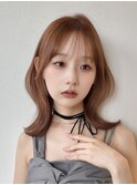 ミディアムヘア韓国ボブタッセルボブレイヤーボブデザインカラー