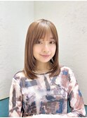ボブレイヤー/レイヤーカット/ウォームベージュ/顔周り/立川
