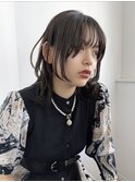 艶カラー×ミディアムウルフカット
