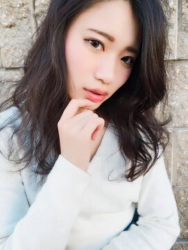 ビグディーサロン(BIGOUDI salon koshien) 【ISAACBLANCO】かきあげバング×ナチュラルロング