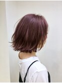 【303 HAIR AND TREATMENT】ピンクパープル×外ハネミックス