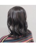 黒髪ブルーアッシュ