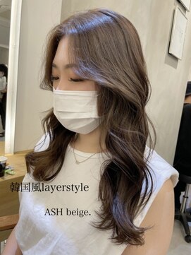 ジーナ 札幌(Zina) 【Zina 札幌】髪質改善*韓国レイヤー*アッシュベージュ