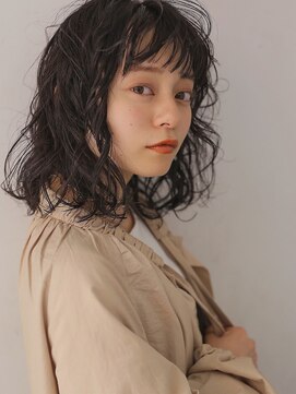 ソイリウム 下北沢(soi rium) ミディアムの抜け感パーマスタイル【soi下北沢】