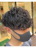 王道マッシュ×波巻きスパイラルパーマ