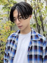 センターパートカルマパーマワンカールパーマ韓国ヘアガイルヘア