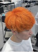 ハイライトメンズ波巻きスパイラルパーマサーフスタイルウルフ