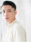 30代40代立ち上げ七三分けアッシュブラッククロップk名護大東