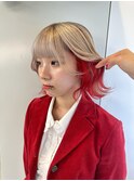ホワイトベージュケアブリーチルーツカラーエンドカラーインナー