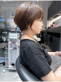 柏で１番綺麗な髪質改善ミニウルフダブルカラーショートボブ
