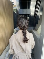 ふわふわ編みおろしアレンジ