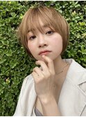【ショートボブ】30代40代◎夏のハイトーン大人ショート