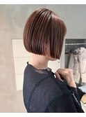 20代30代40代ベージュ暖色系カラー大人ボブ透明感小顔夏カラー