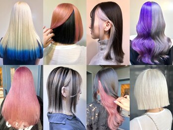 リリー シブヤ(Lilly shibuya)の写真/【ブリーチ+フルカラー¥12900】ロング料金なし♪髪の状態に合わせた施術で淡色～ビビッドカラーまで![渋谷]