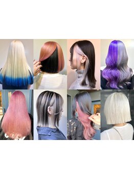 【ブリーチ+フルカラー\12900】ロング料金なし♪髪の状態に合わせた施術で淡色～ビビッドカラーまで![渋谷]