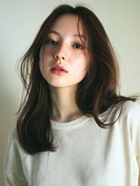 トクテ 吉祥寺(tokute)&nbsp;くびレイヤーエモージュ前髪ピンクベージュワンカール/吉祥寺