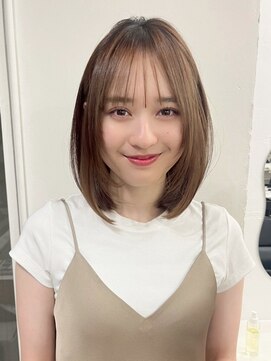 ポーチバイハニー オモテサンドウ(PORCH by HONEY omotesando) ハッシュカットボブ/レイヤーボブ/ミルクティーベージュ3