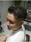 MEN‘S /極道パーマ×フェード /短髪 /簡単スタイリング