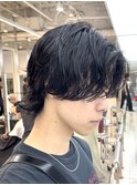 渋谷スパイラルパーマメンズボブウルフカットニュアンスパーマ