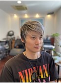 MEN’S HAIR/ブルーブラック/フェザーパーマ/麻布十番