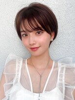 アフロート エル 大阪(AFLOAT L)&nbsp;耳かけショートボブ/30代/40代/50代/くすみベージュ