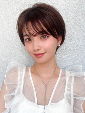 アフロート エル 大阪(AFLOAT L) 耳かけショートボブ/30代/40代/50代/くすみベージュ