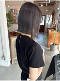 ぱつっとボブ×グレージュ