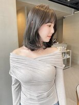 ヘアー アイス ルーチェ(HAIR ICI LUCE) オリーブグレージュ/ミディアムレイヤー/ブリーチなしカラー/林