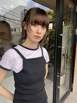 ソワ オモテサンドウ(SOIE OMOTESANDO) 人気　ぷつっと顔まわりレイヤーミディアム。