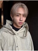 メンズミルクティーベージュコンマヘアアッシュグレージュカラー