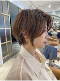 クールショート/白髪前髪/ショートボブ/20代30代40代50代