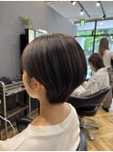 ミルクティーブロンド/ダークブルー/デジタルパーマ/鎌取