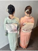 訪問着着付け＋ヘアセット