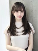 くびれロングレイヤー韓国風ロング大人韓国ヘアワンホンロング