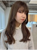 柔らか透明感/ブリーチなし/オリーブブラウン/大阪梅田