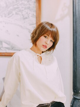 ヘアリラクゼーション クインズベリー(Hair Relaxation Queen's Berry) マッシュボブ×ベージュカラー