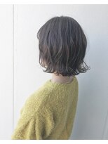 切りっぱなしボブ×波巻き